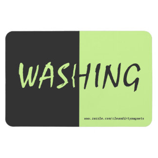 Wassen - Donkergrijs - w/website adres 4x6 Magneet