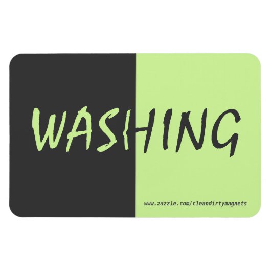 Wassen - Donkergrijs - w/website adres 4x6 Magneet (Horizontaal)