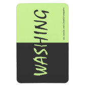 Wassen - Donkergrijs - w/website adres 4x6 Magneet (Verticaal)