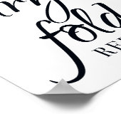 Wassen Drogen Opvouwen Herhalen Badkamer Bord Poster (Hoek)