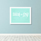 Wassen en droog wasgoed canvas afdruk (Insitu (Houten vloer))