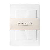 Wassen Ivory Waterverf Aangepast huwelijk Uitnodigingen Wikkel (Voorkant Voorbeeld)