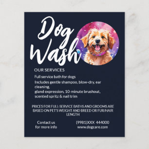wassen met hondenbezem flyer
