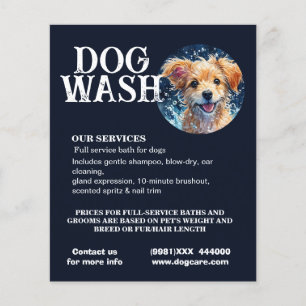 wassen met hondenbezem flyer