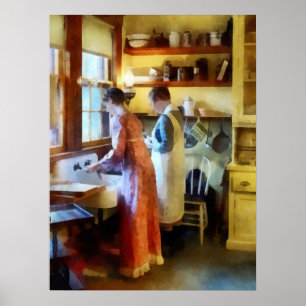 Wassen na het eten poster