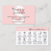 Wassen na verzorging twaalf instructies voor hulpv visitekaartje (Voorkant / Achterkant)