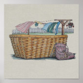 Wassen op wasgoed poster (Voorkant)