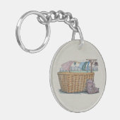 Wassen op wasgoed sleutelhanger (Voorkant Links)