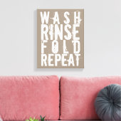 Wassen Spoelvouw Herhaal Wasserij Kamer Wanddecora Canvas Afdruk (Insitu (Woonkamer))