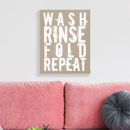 Wassen Spoelvouw Herhaal Wasserij Kamer Wanddecora Canvas Afdruk (Insitu (Woonkamer))