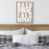 Wassen Spoelvouw Herhaal Wasserij Kamer Wanddecora Canvas Afdruk (Insitu (Slaapkamer))