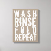 Wassen Spoelvouw Herhaal Wasserij Kamer Wanddecora Canvas Afdruk (Voorkant)