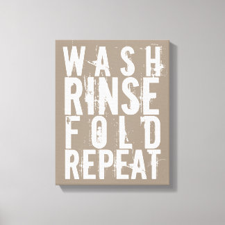 Wassen Spoelvouw Herhaal Wasserij Kamer Wanddecora Canvas Afdruk