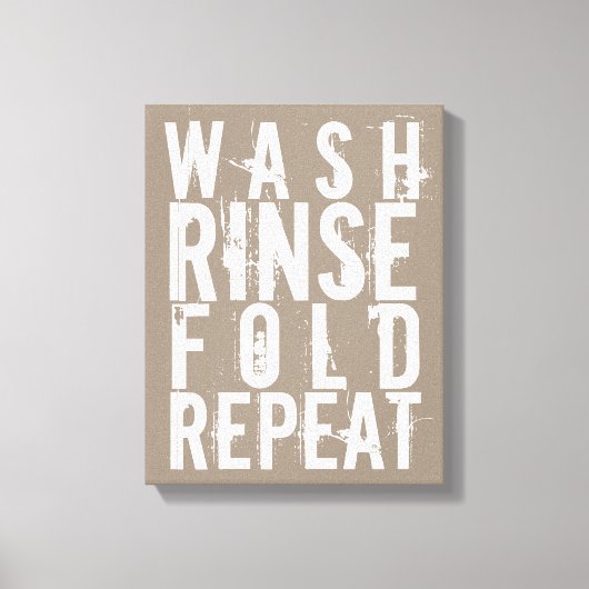 Wassen Spoelvouw Herhaal Wasserij Kamer Wanddecora Canvas Afdruk (Voorkant)