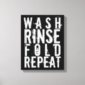 Wassen Spoelvouw Herhaal Wasserij Kamer Wanddecora Canvas Afdruk (Voorkant)