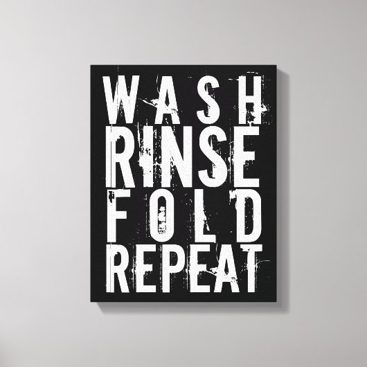Wassen Spoelvouw Herhaal Wasserij Kamer Wanddecora Canvas Afdruk (Voorkant)