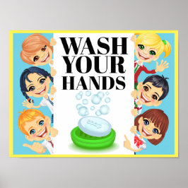 WASSEN UW HANDEN POSTER
