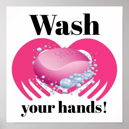 WASSEN UW HANDEN POSTER (Voorkant)