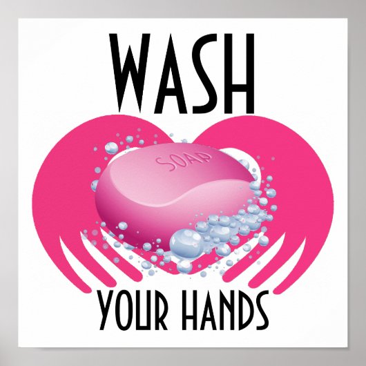 WASSEN UW HANDEN POSTER (Voorkant)