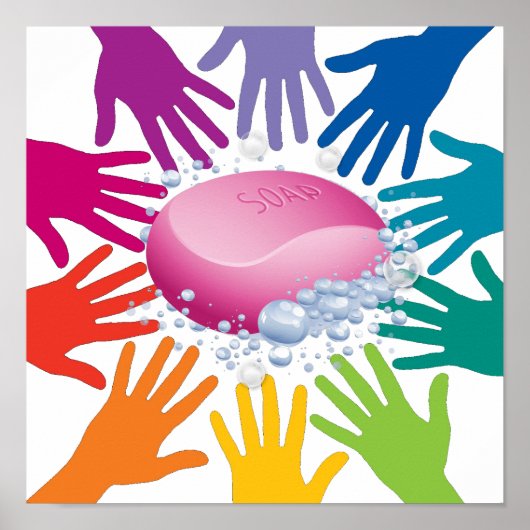 WASSEN UW HANDEN POSTER (Voorkant)