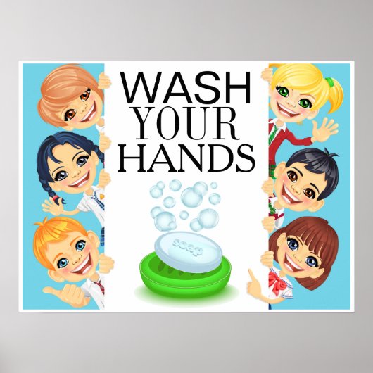 WASSEN UW HANDEN POSTER (Voorkant)