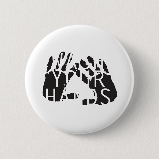 WASSEN UW HANDEN RONDE BUTTON 5,7 CM (Voorkant)