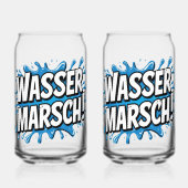 "Wasser marsch!" Feuerwehr-Humor Blikvorm Glas (Voorkant)