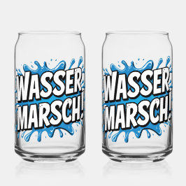 "Wasser marsch!" Feuerwehr-Humor Blikvorm Glas