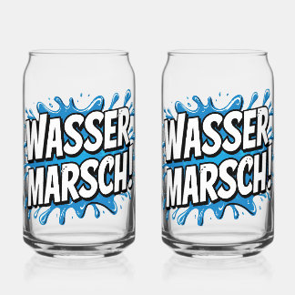 "Wasser marsch!" Feuerwehr-Humor Blikvorm Glas