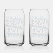 "Wasser marsch!" Feuerwehr-Humor Blikvorm Glas (Achterkant)