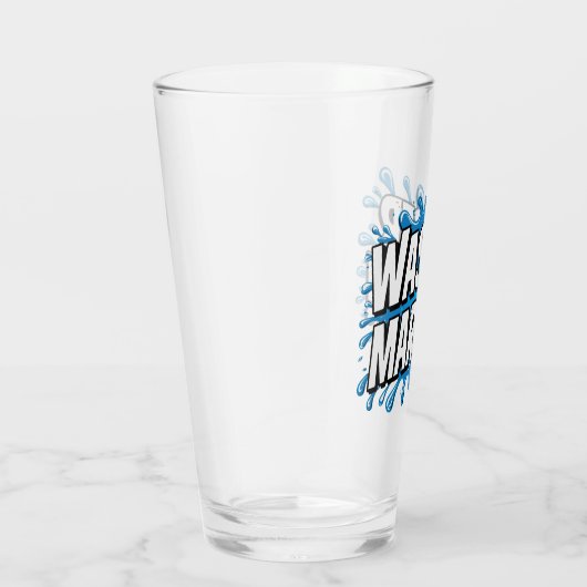 "Wasser marsch!" Feuerwehr-Humor Glas (Rechts)