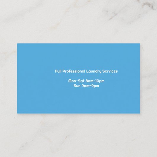 Wasserette Visitekaartje (Achterkant)