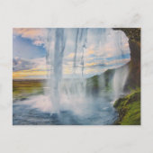Wasserfall in Island-Postkarte Briefkaart (Voorkant)