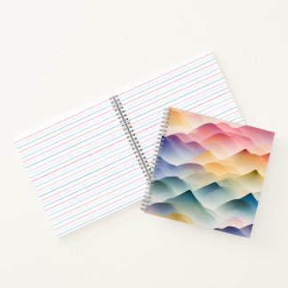 Wasserfarben Wellenmuster bunt Notitieboek