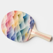 Wasserfarben Wellenmuster bunt Tafeltennisbatje (Zijkant)