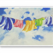 Wasserij Art Clothesline Sticker (Voorkant)