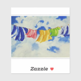 Wasserij Art Clothesline Sticker