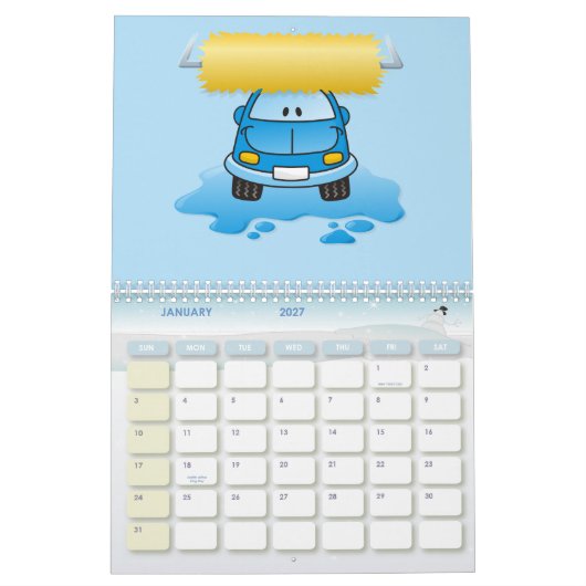 Wasserij cartoon kalender (Jan 2027)