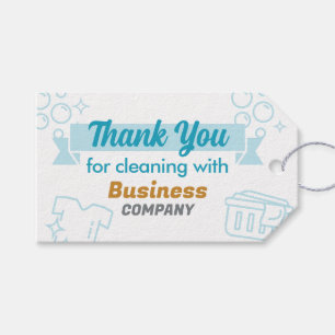 Wasserij Diensten Laundromat Dank u Bag Label Cadeaulabel