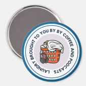 Wasserij door Podcasts Automagneet Blauw Magneet (Voorkant / Achterkant)