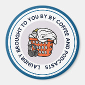 Wasserij door Podcasts Automagneet Blauw Magneet (Voorkant)