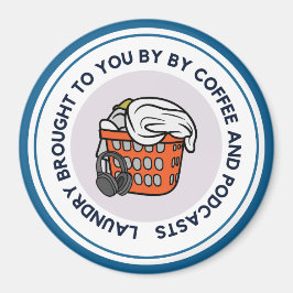 Wasserij door Podcasts Automagneet Blauw Magneet