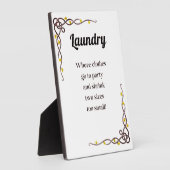 Wasserij Extravaganza waar kleding naar feest gaat Fotoplaat (Zijkant)