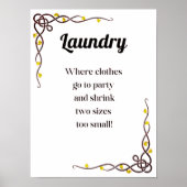 Wasserij Extravaganza waar kleding naar feest gaat Poster (Voorkant)