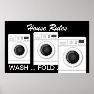 Wasserij - Huisregels - SRF Poster