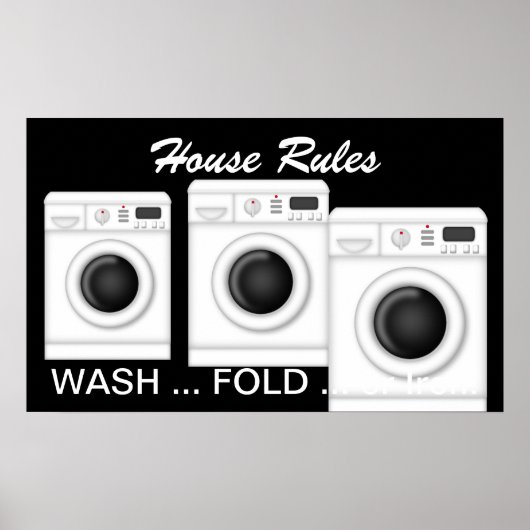 Wasserij - Huisregels - SRF Poster (Voorkant)