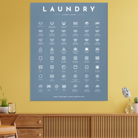 Wasserij kamer Decor Symbolen Teken Canvas Afdruk (Insitu (Woonkamer))