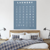 Wasserij kamer Decor Symbolen Teken Canvas Afdruk (Insitu (Slaapkamer))