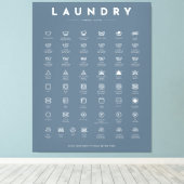 Wasserij kamer Decor Symbolen Teken Canvas Afdruk (Insitu (Houten vloer))