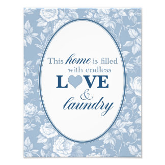Wasserij Kamer Print | Liefde en Wassen Foto Afdruk